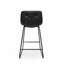 Tabouret de comptoir moderne en similicuir avec repose-pieds à dossier bas-1160917197-1160917196