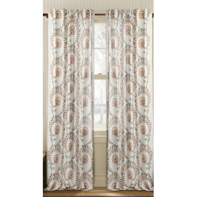 Vintage Cotton Blend Semi Sheer Curtain
