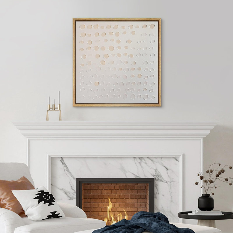" Textured Geometric ", Natural, 16" H x 16" W