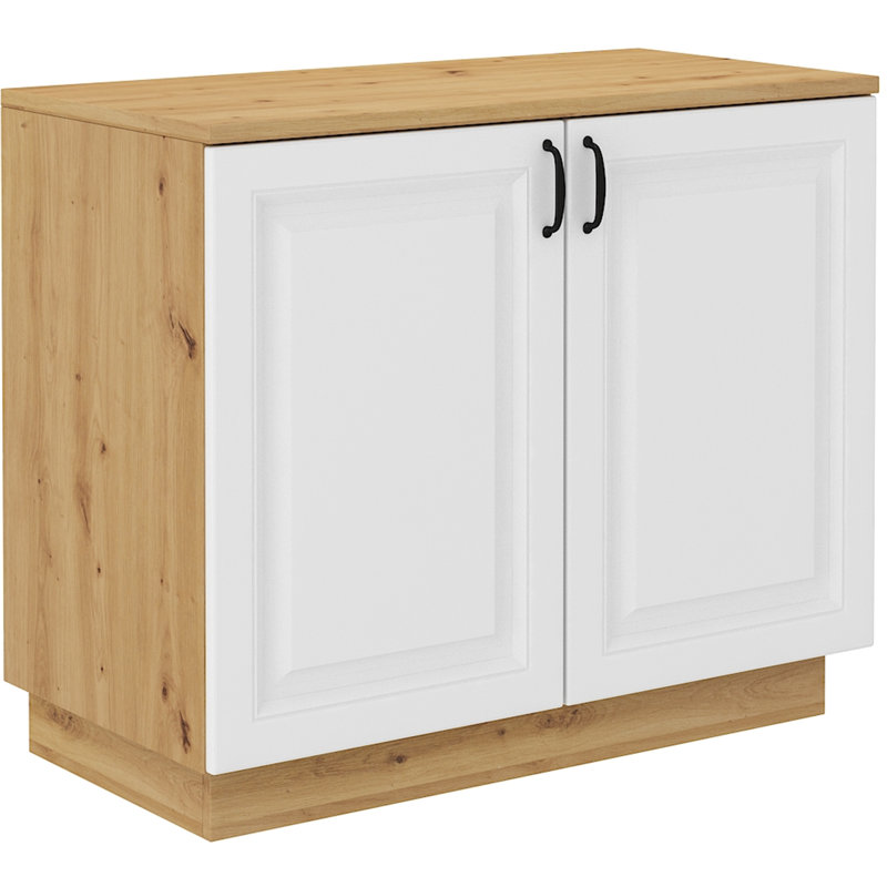 Broder 100.2cm W Chest of Drawers, White/Brown