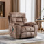 Fauteuil inclinable surdimensionné en microfibre de 40,5 po de large avec chauffage chauffant et deux porte-gobelets cachés et port USB et poche latérale-974790285