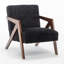 Chaise d'appoint Mid-Century moderne avec structure en bois-133653541