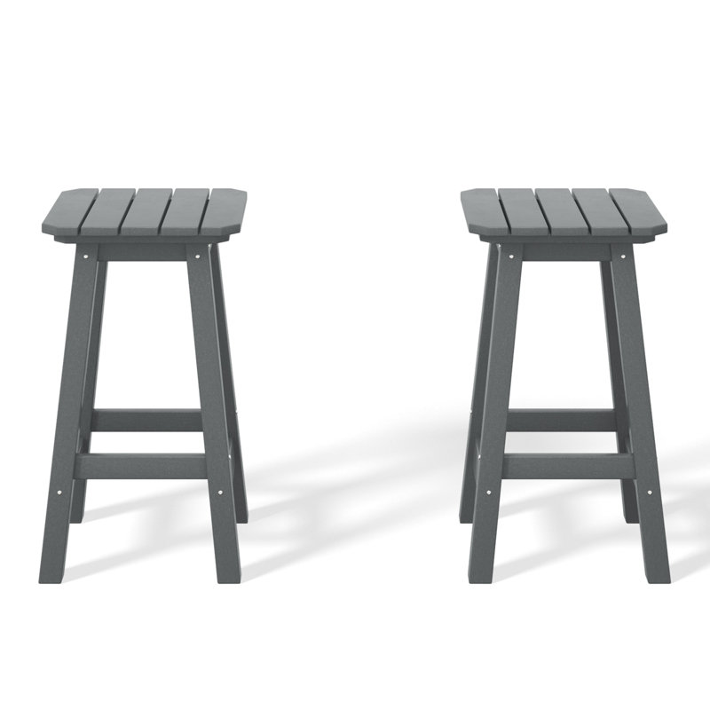 Tabouret de comptoir carré 24 po Laguna, Gris