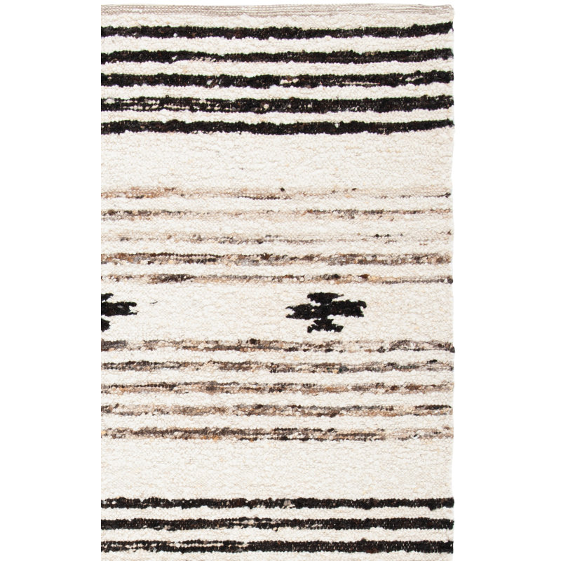 Tapis en laine et coton tissé à la main Abbie-Lea, Tapis de couloir 2 pi 3 po x 16 pi
