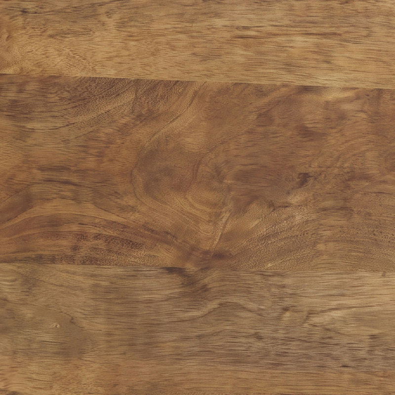 Table d'appoint ronde Coffey en bois de manguier brun clair
