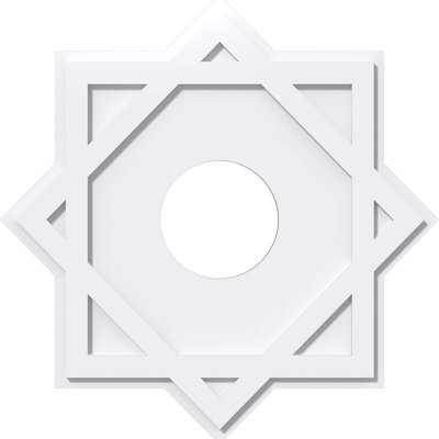 Médaillon de plafond contemporain en PVC de qualité architecturale de 18 po x P 1 po x P 10 po x P 1 po Axel