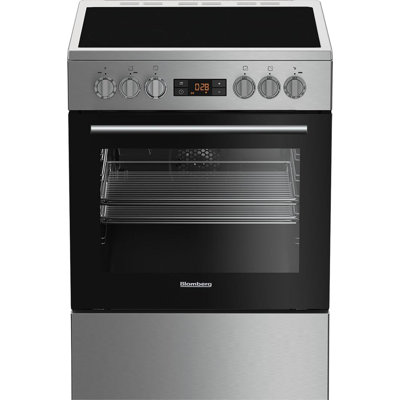 24" Electric, True Convection w/fan and Circular Element, Smooth Top 4 Zone, Stainless