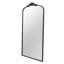 Miroir pleine grandeur 66 po x 36 po, miroir arqué suspendu ou appuyé contre le mur, grand miroir noir pour le salon-1789186909