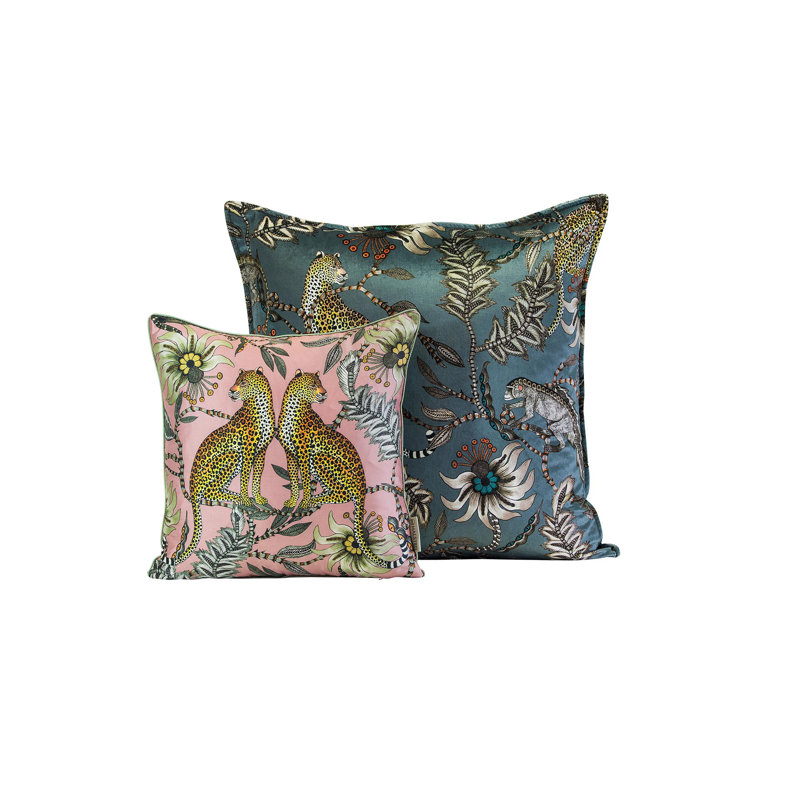Ardmore 'Monkey Bean' Velvet Pillow, Ash