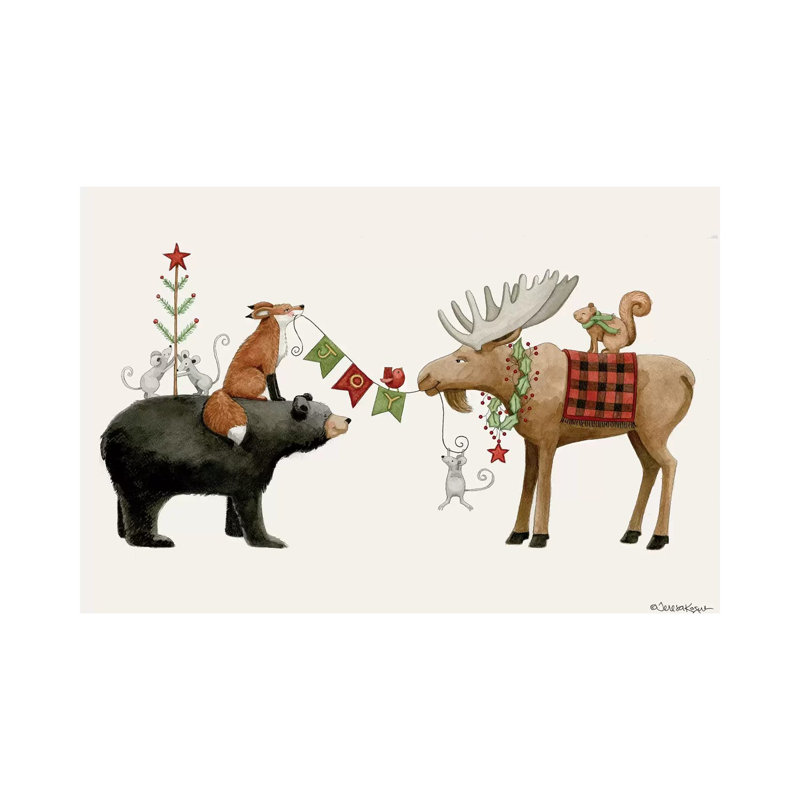 Joy Banner by Teresa Kogut - Painting on Canvas, 66.04cm H x 101.6cm W x 1.91cm D, Wrapped Canvas