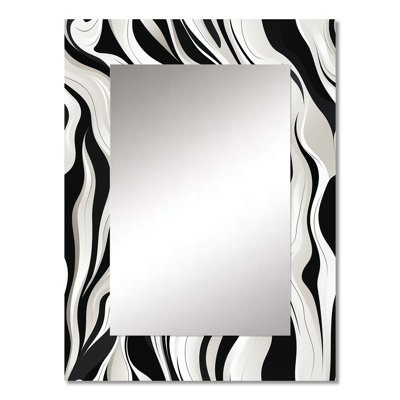 Middleburgh Minimalist Sophistication - Abstract Large Mirror, Abstract Unique Wall Mirror Decor, Printed Metal Art