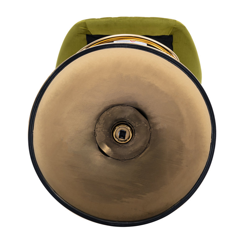 Tabouret de comptoir rotatif à hauteur réglable Tierone, Vert, Or