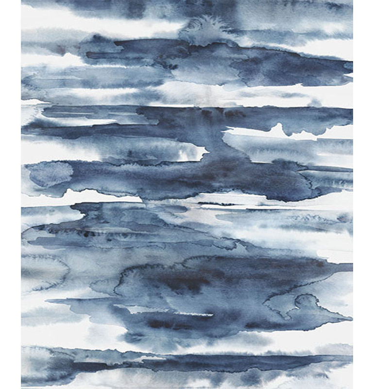 Pools Of Blue Print by Emma McCartney, Glass Coat, 60" H x 40" W