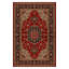 Tapis rouge / brun en chenille de coton à imprimé oriental Guria-498386258