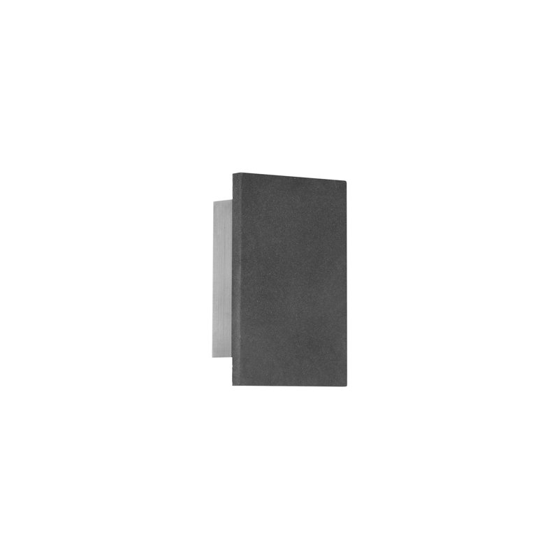 Plafonnier encastré d'extérieur à DEL Tersus, Béton noir, 3000 K