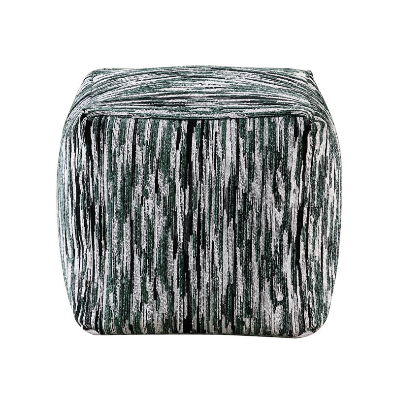 17In Package Width Multi-Color Fabric Pouf, Non-Slip Bottom Modern Pouf With Fabric, Depth, 5Lb Product Weight, Cover