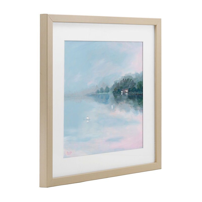 «Morning at Lake Windermere», reproduction sous verre encadrée, conception de Meredith Howse, H 13 po x l 13 po