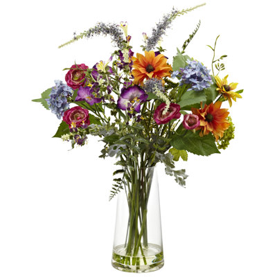24 " Faux in Glass Vase
