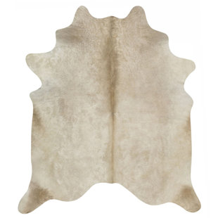 Tapis en cuir de vache champagne - Tapis en cuir véritable
