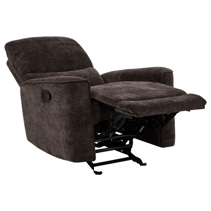 Fauteuil inclinable oscillant en chenille, Brun