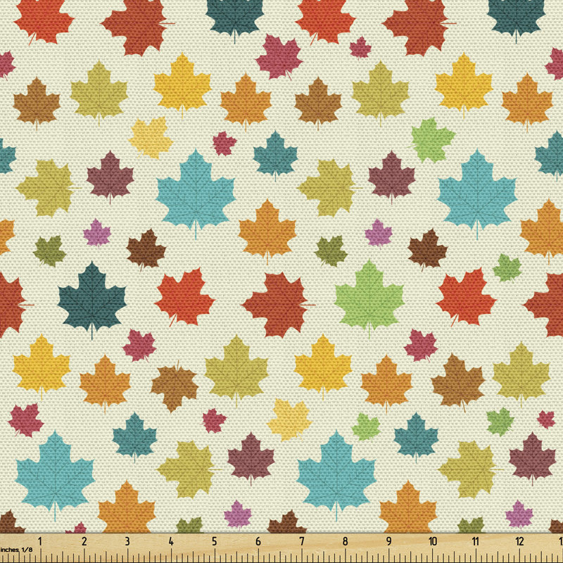 Paterson Colourful Maple Leaves Fabric