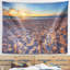 Trodden sandy beach à coucher de soleil avec accessoires suspendus en polyester mer de mer-28489692