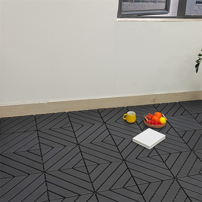 Carreaux de terrasse en plastique emboîtables, paquet de 36, tuiles de patio extérieures imperméables toutes saisons de 12 po x 12 po avec drainage amélioré, parfait pour la piscine, le balcon et la cour