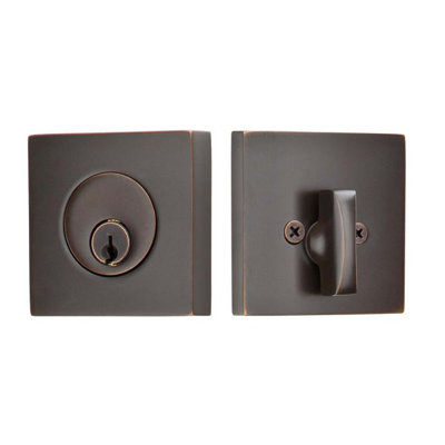 Square Single Cylinder Deadbolt Polished Chrome Finish
