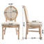 Of 2 Upholstered French Dining Chairs, Round Back, Comfortable High - Back Seating, Solid Wood Frame, Easy To Assemble, Disassemblable And Stackable, Beige With Rolling Rope Edge Sealing Wire Drawing