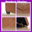 Banc compact avec repose-pieds et rangement compact en tissu