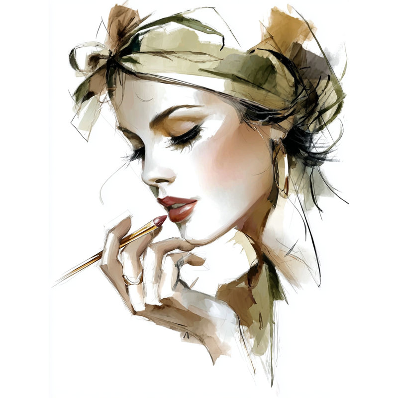 Golden Whisper - Art mural sur toile tendue, H 36 po x l 24 po