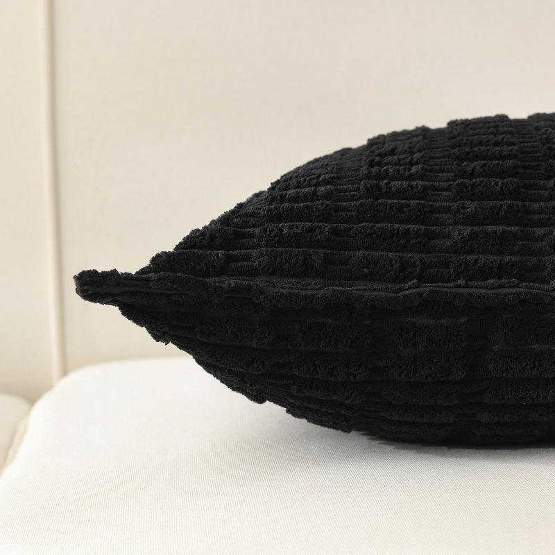  Housse pour repose-pieds Boucle, Noir, noir, noir, noir, Carré 16 po