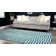 Tapis sarcelle / crème Arzilla