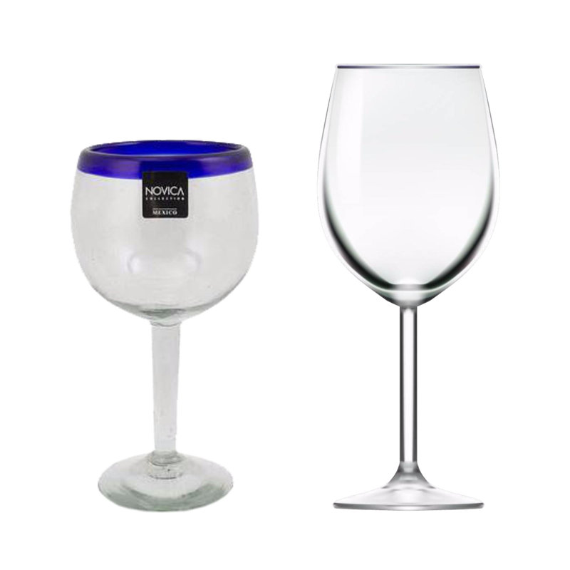 12 oz. Verre à vin tout usage, Bleu