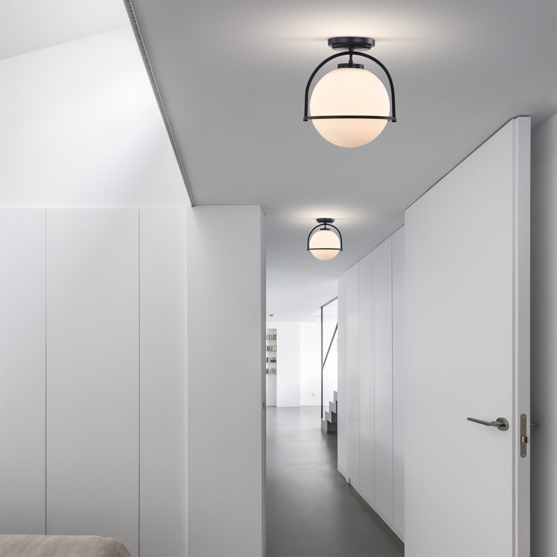 Luminaire suspendu sphérique unique à 1 lumière