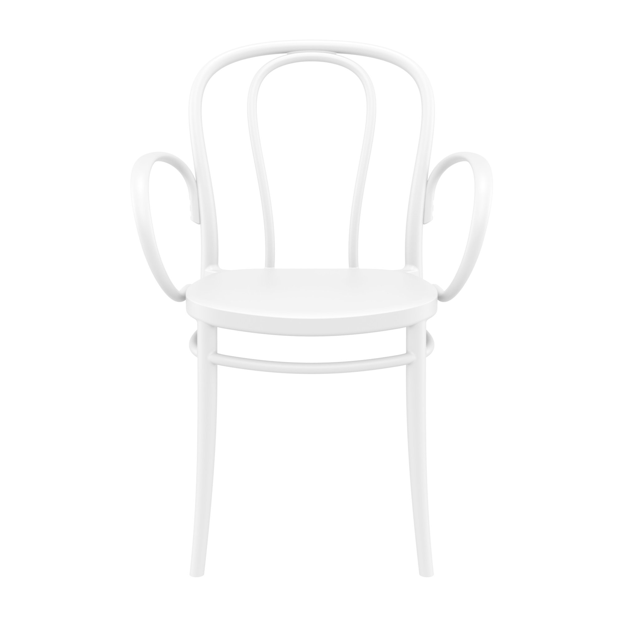Farrah Stacking Patio Dining Armchair, White