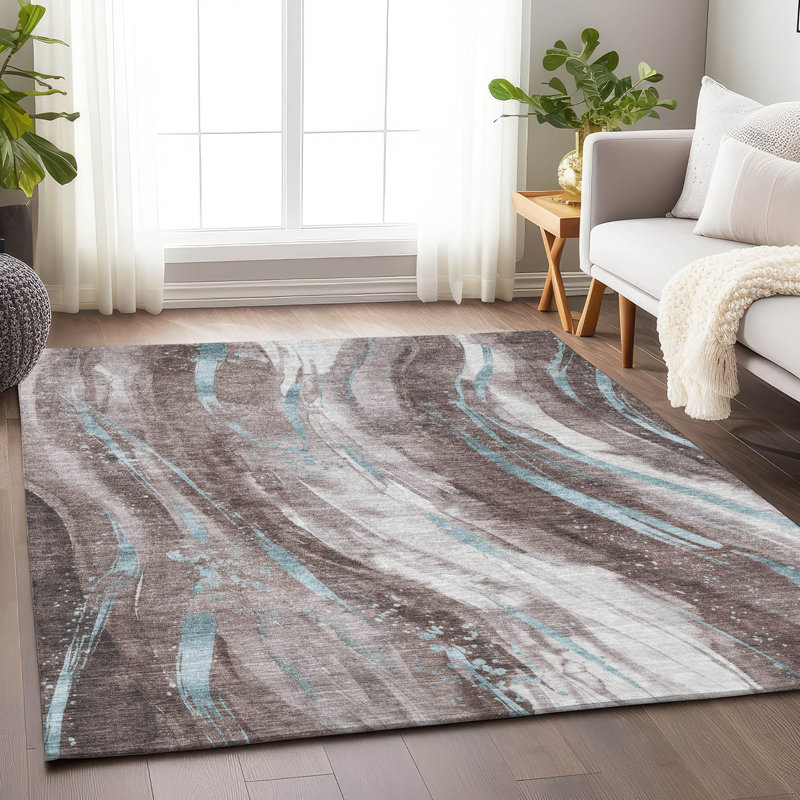 Tapis intérieur / extérieur brun Braeon, 8' x 10'