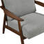 Chaise d'appoint en tissu gris texturé gris, bois massif, hauteur du produit 32,21 po, fabrication moderne à ressorts ensachés, largeur de l'assise de 24 po-1758797166