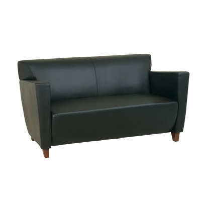 Naadirah Leather 58'' Reception Loveseat