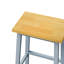 Structure de 2 chaises d'îlot de cuisine en bois massif de 25,6 po de hauteur bleu gris avec repose-pieds et tabourets de soutien stable-1460062194