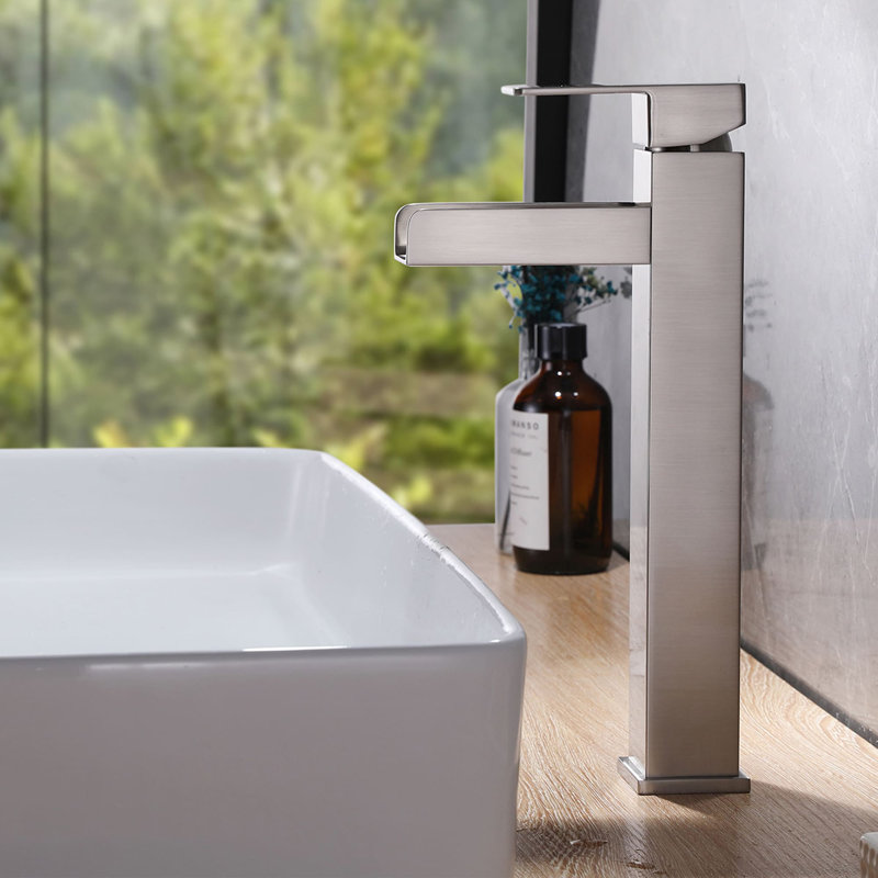 Robinet de salle de bain vasque, Nickel brossé