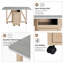Chariot pour îlot de cuisine pliant et mobile de 50,99 pouces, table de salle à manger pliable avec plateau de table double pliable extensible.
