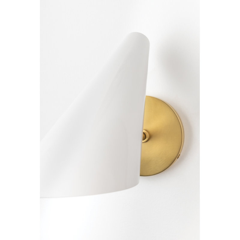 Tanya Armed Sconce, Aged Brass/Dove Grey