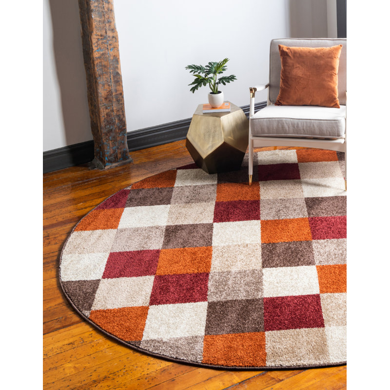 Alair Abstract Indoor Rug, Round 8'