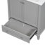Ensemble de meuble-lavabo multifonctionnel avec portes et tiroir 30 po avec cadre et panneau de fibres à densité moyenne, gris-121018349