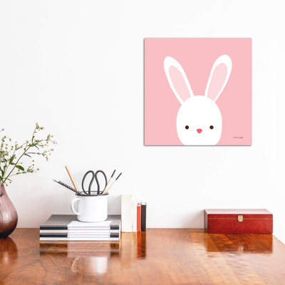 «Cuddly Bunny» par Ann Kelle - impression d'art graphique