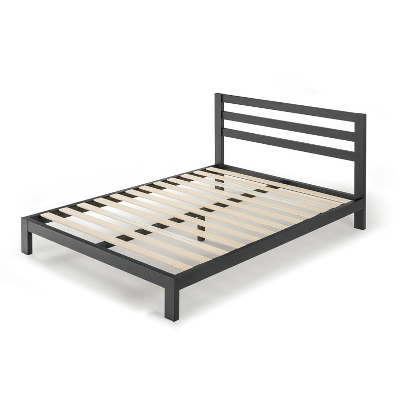 Mellow Modernista Classic Heavy Duty Platform Bed Frame w/ Headboard, 10 Inch, King