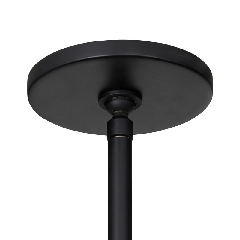 Cullen 2 - Light Pendant, Powder Coated Black/Natural Walnut, Black