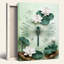 «Gallery Wrap», art mural sur toile pour le salon, la chambre à coucher, le bureau ou le vestibule - décoration murale décorative avec lotus libellule-129031273-129031275