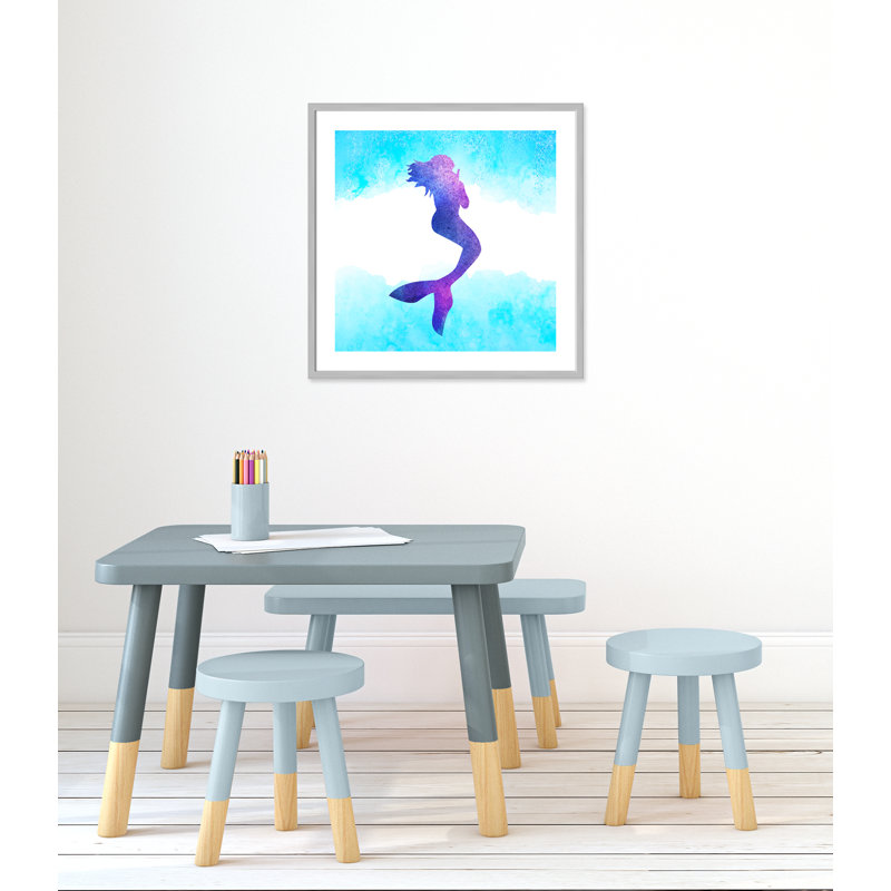 Always Be A Mermaid Fantasy & Sci-Fi, 27.5" H x 27.5" W x 1.19" D, Silver Box Framed